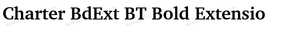 Charter BdExt BT Bold Extension字体转换